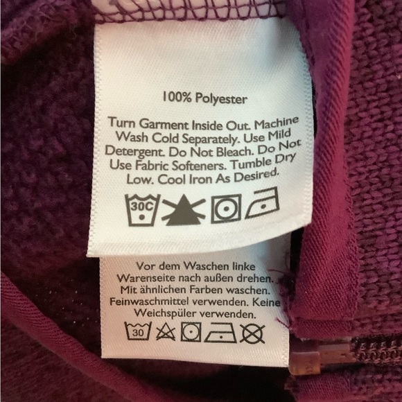 Women’s Eddie Bauer Quest Small 4 - 6 Full Zip Purple Jacket Long Sleeve Pockets - Picture 7 of 10